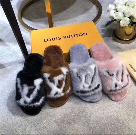 ugg louis vuitton slippers|louis vuitton fuzzy slippers.